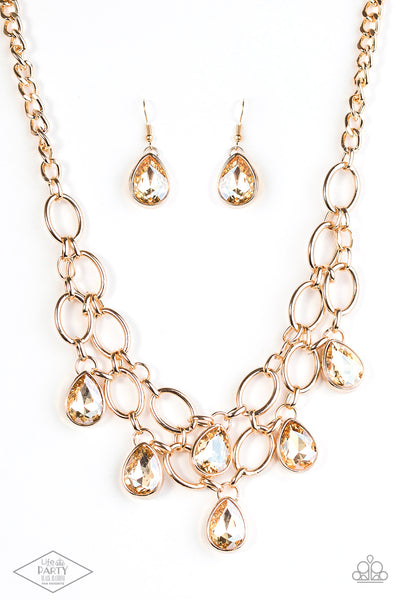 Show-Stopping Shimmer - Gold Necklace Paparazzi Accessories