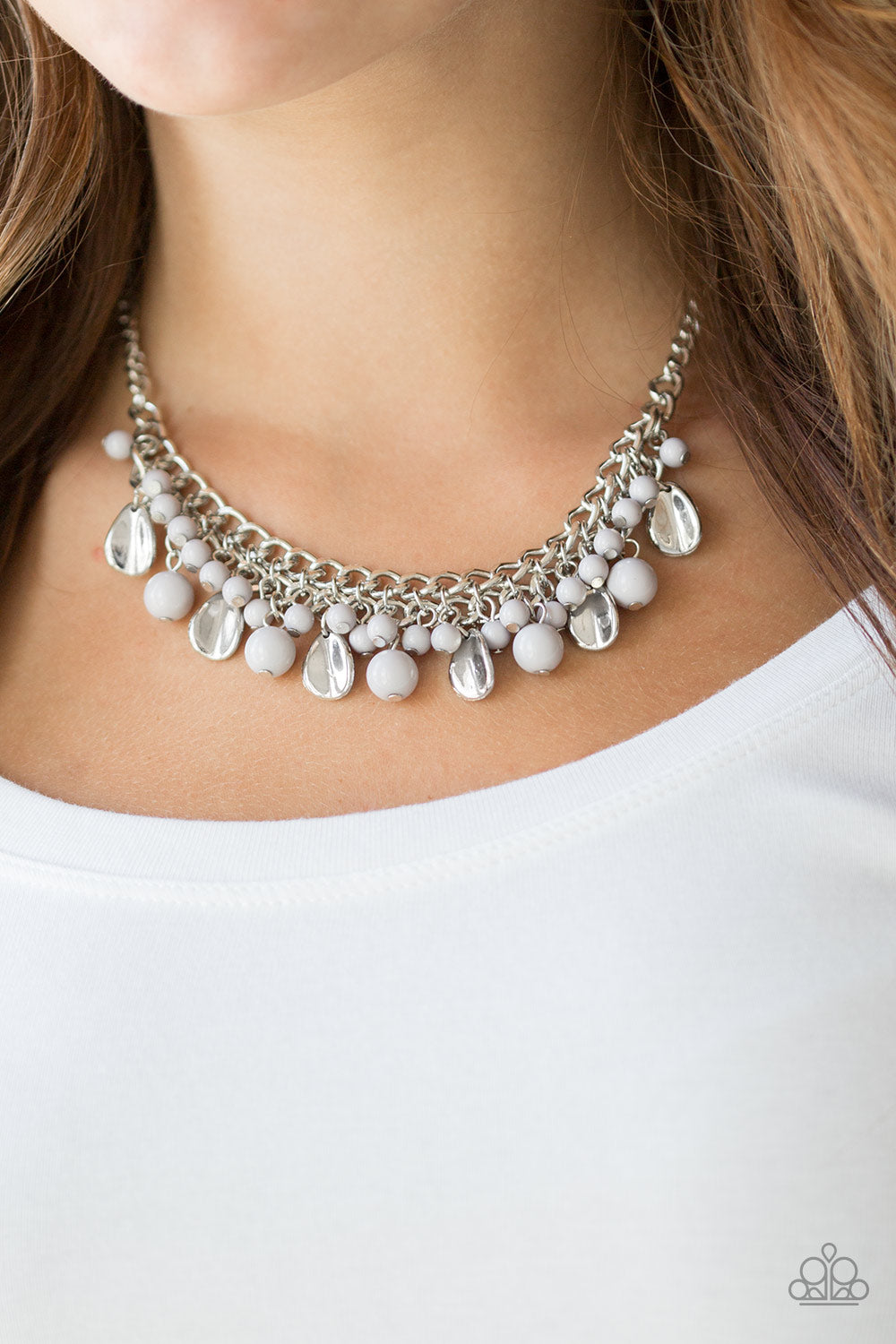 Summer Showdown - Silver necklace Paparazzi Accessories