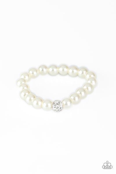 POSHing Your Luck - White pearl bracelet Paparazzi