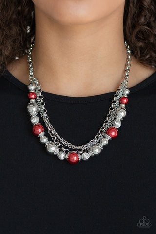 5th Avenue Romance - Red necklace Paparazzi Accessories