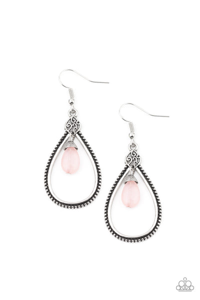 Ill Believe It ZEN I See It - Pink earrings  Paparazzi Accessories