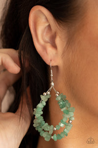 Canyon Rock Art - Green stone earrings Paparazzi Accessories