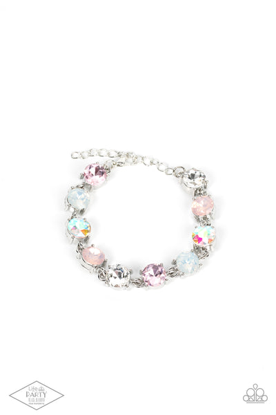 Celestial Couture - Pink rhinestone bracelet  Paparazzi Accessories