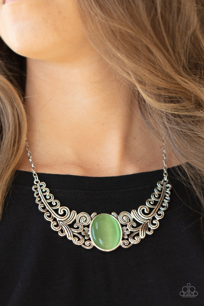 Celestial Eden - Green necklace Paparazzi