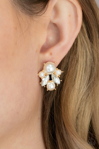 Royal Reverie - Gold earrings Paparazzi