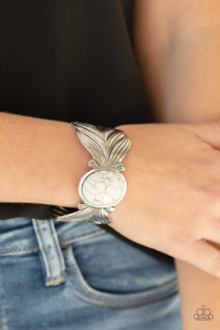 Born to Soar - White bracelet Paparazzi