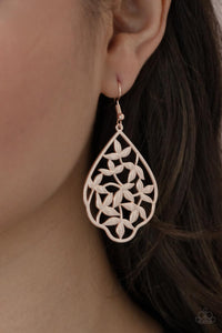 Taj Mahal Gardens - Rose Gold earrings Paparazzi Accessories