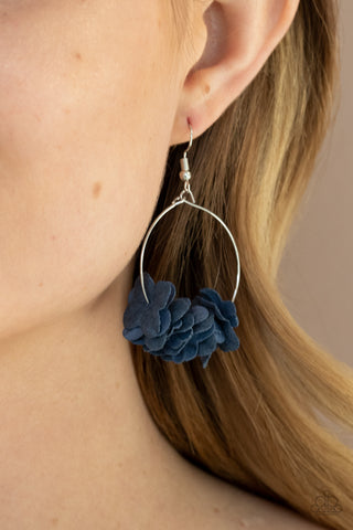 Flirty Florets - Blue earrings Paparzzi