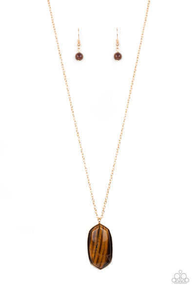 Elemental Elegance - Brown necklace Paparazzi