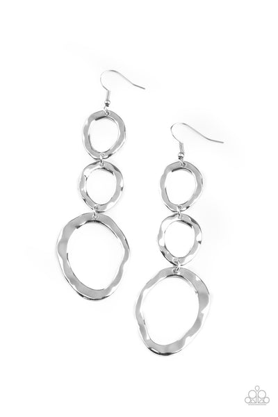 So OVAL It! - Silver earrings Paparazzi