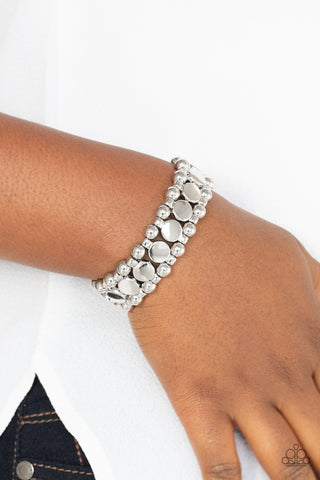 Metro Magnetism - Silver bracelet Paparazzi