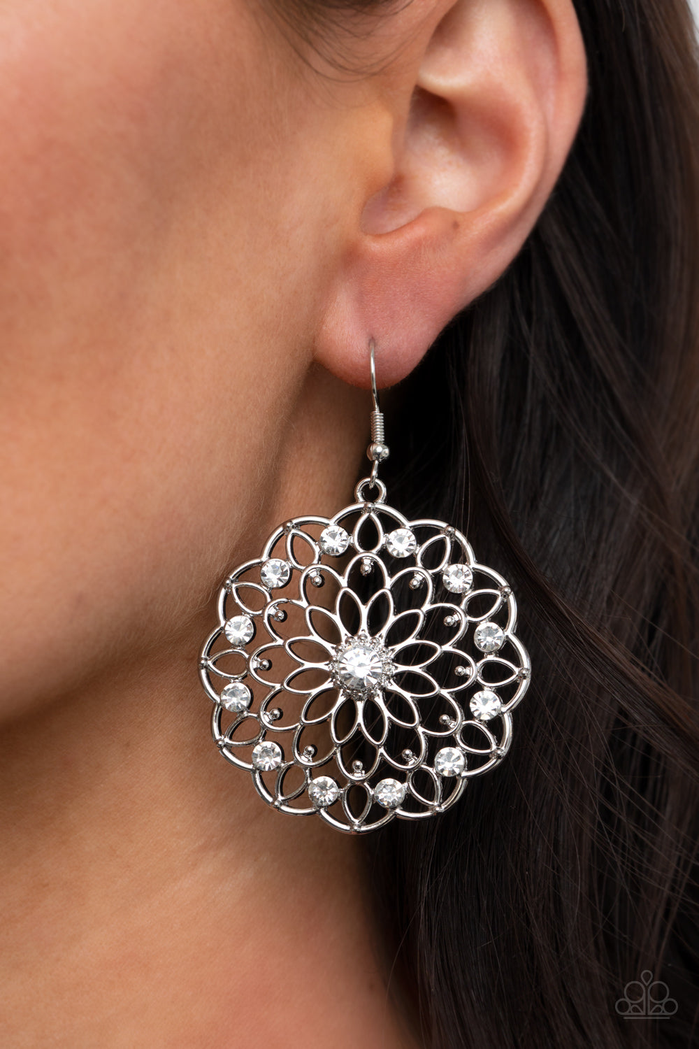Posy Proposal - White earrings Paparazzi