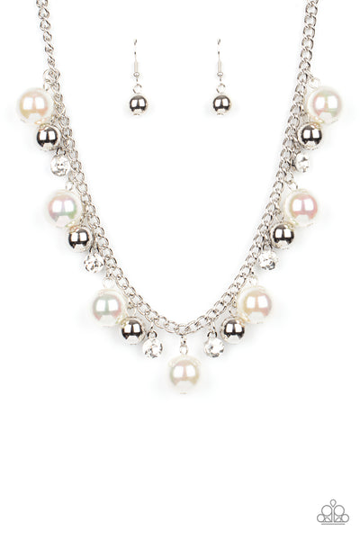 Galactic Gala - White pearl necklace Paparazzi
