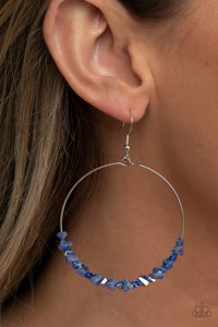 Glimmering Go-Getter - Blue earrings Paparazzi