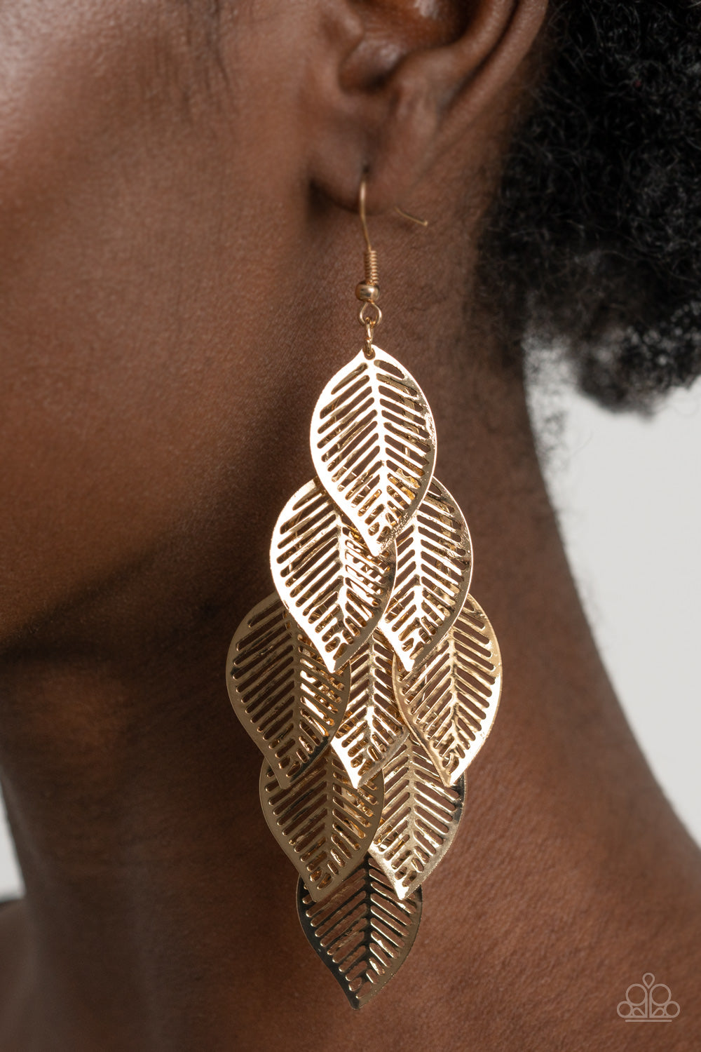 Limitlessly Leafy - Gold earrings Paparazzi