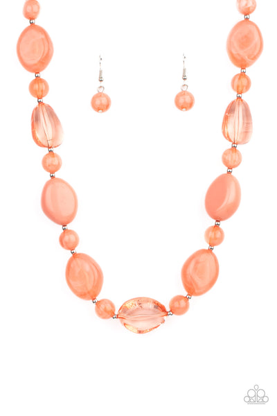 Staycation Stunner - Orange necklace Paparazzi