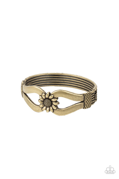 Let A Hundred SUNFLOWERS Bloom - Brass bracelet Paparazzi Accessories