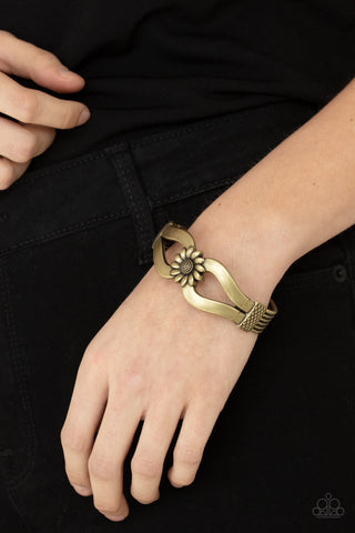 Let A Hundred SUNFLOWERS Bloom - Brass bracelet Paparazzi Accessories