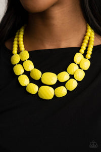 Resort Ready - Yellow necklace Paparazzi