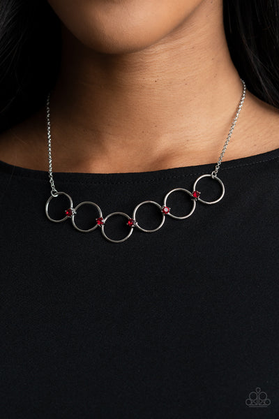 Regal Society - Red necklace Paparazzi Accessories