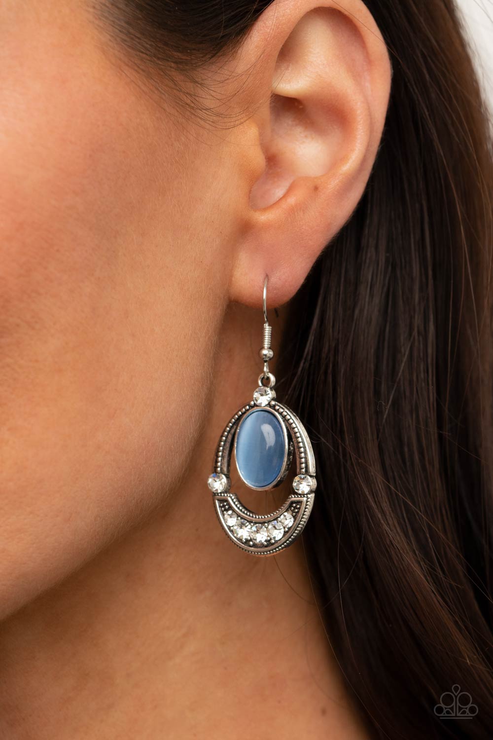 Serene Shimmer - Blue earrings Paparazzi