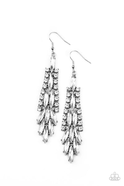 Crown Heiress - White earrings Paparazzi