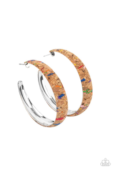 A CORK In The Road - Multi earrings Paparazzi Accessories
