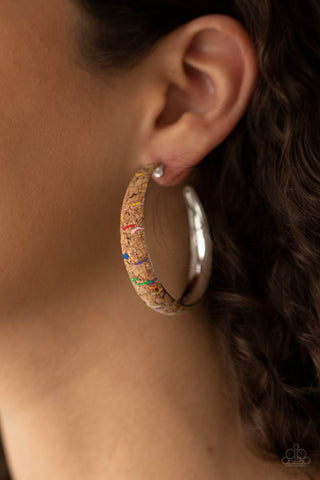 A CORK In The Road - Multi earrings Paparazzi Accessories