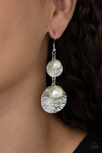 Pearl Dive - White Earrings Paparazzi