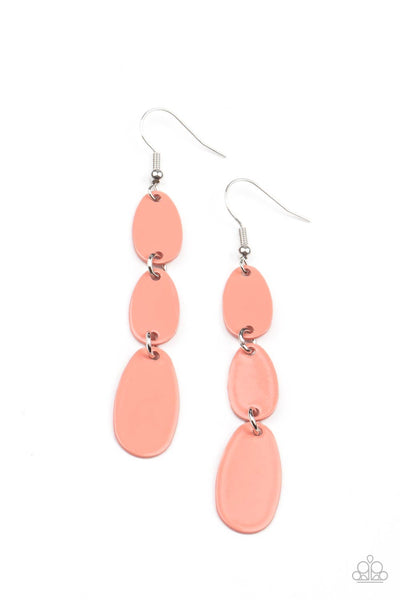 Rainbow Drops - Orange  earrings Paparazzi