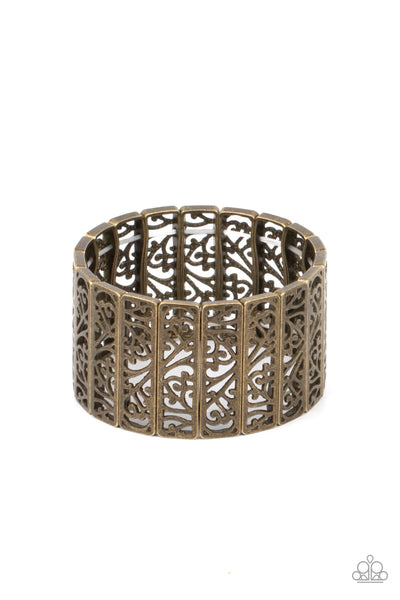 Ornate Orchards - Brass bracelet Paparazzi Accessories