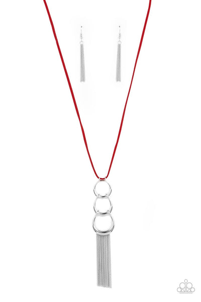 Industrial Conquest - Red necklace Paparazzi