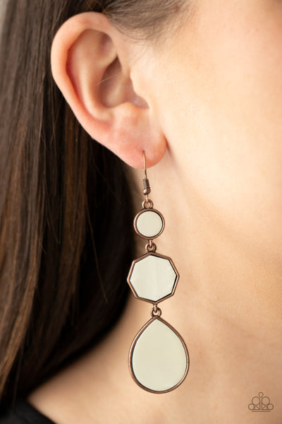 Progressively Posh - Copper earrings Paparazzi