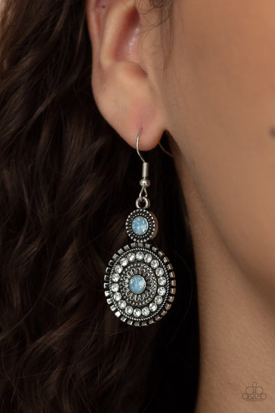 Opulent Outreach - Blue earrings Paparazzi