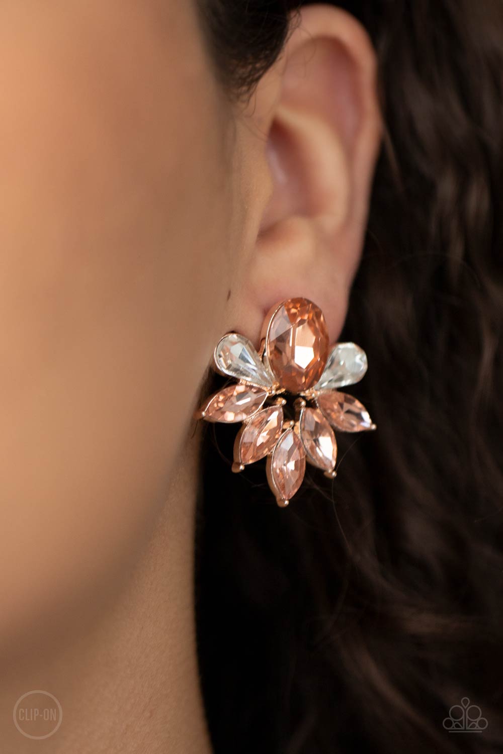 Fearless Finesse - Rose Gold earrings Paparazzi