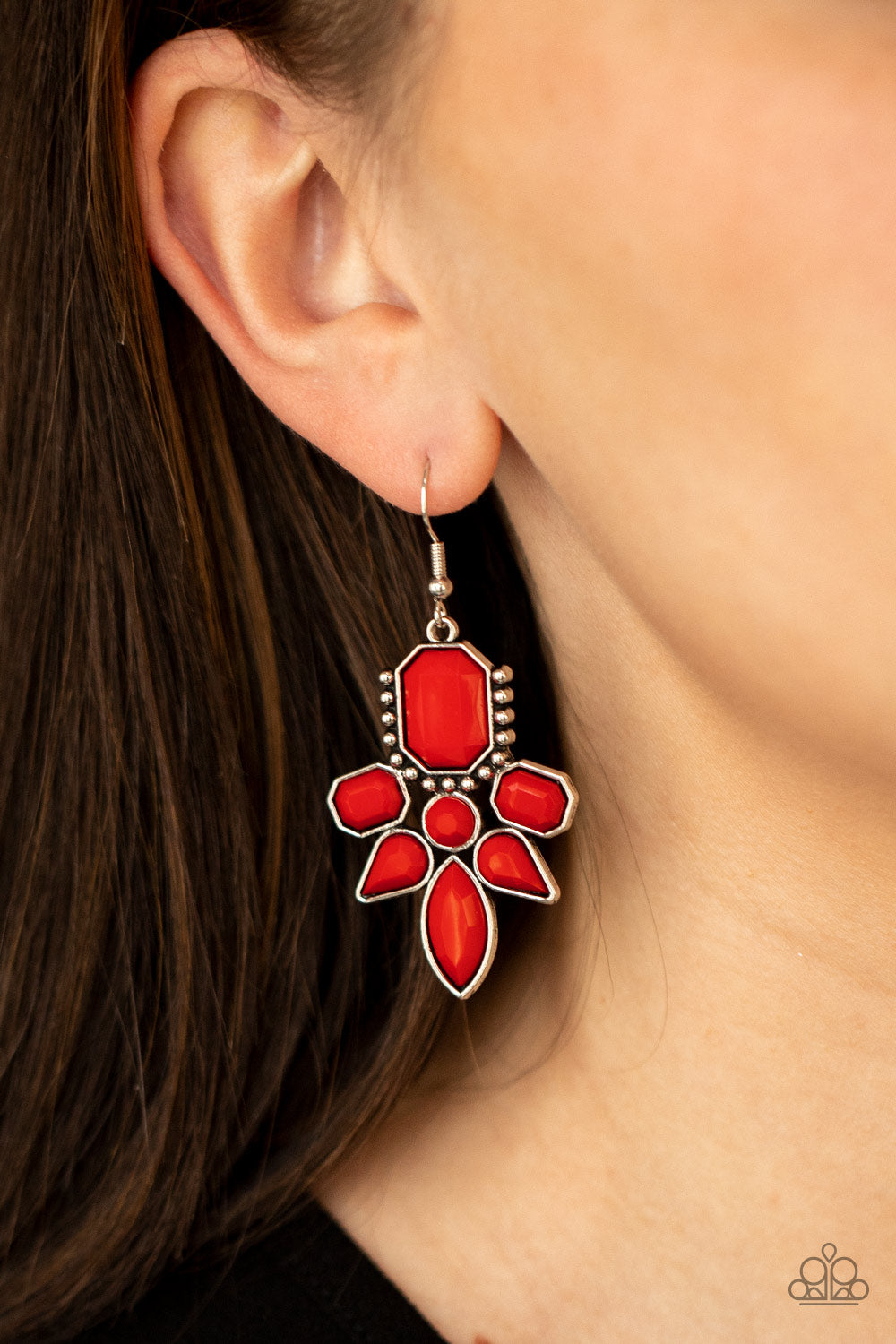 Vacay Vixen - Red earrings Paparazzi