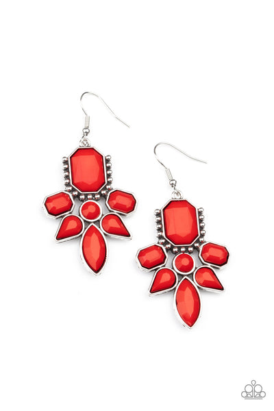 Vacay Vixen - Red earrings Paparazzi