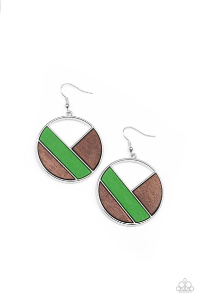 Dont Be MODest - Green earrings Paparazzi