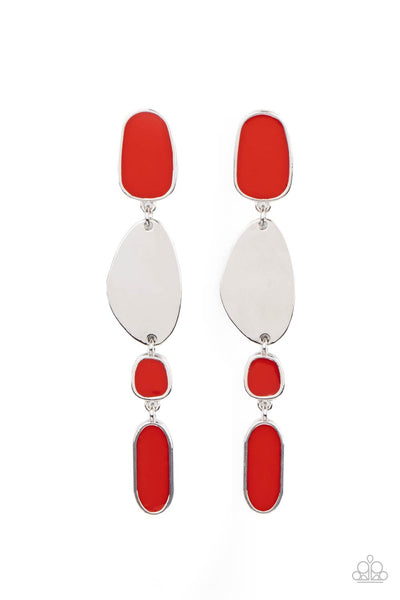 Deco By Design - Red earrings Paparazzi