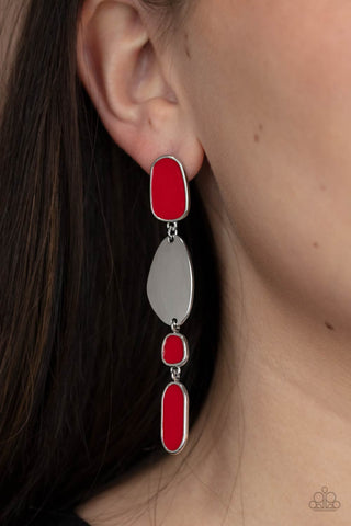 Deco By Design - Red earrings Paparazzi