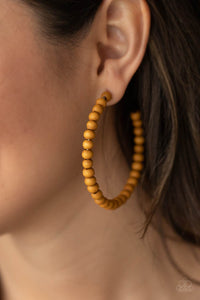 Should Have, Could Have, WOOD Have - Brown earrings Paparazzi