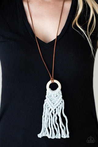 Crafty Couture - Silver macrame Paparazzi