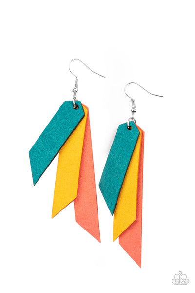Suede Shade - Multi colored earring Paparazzi