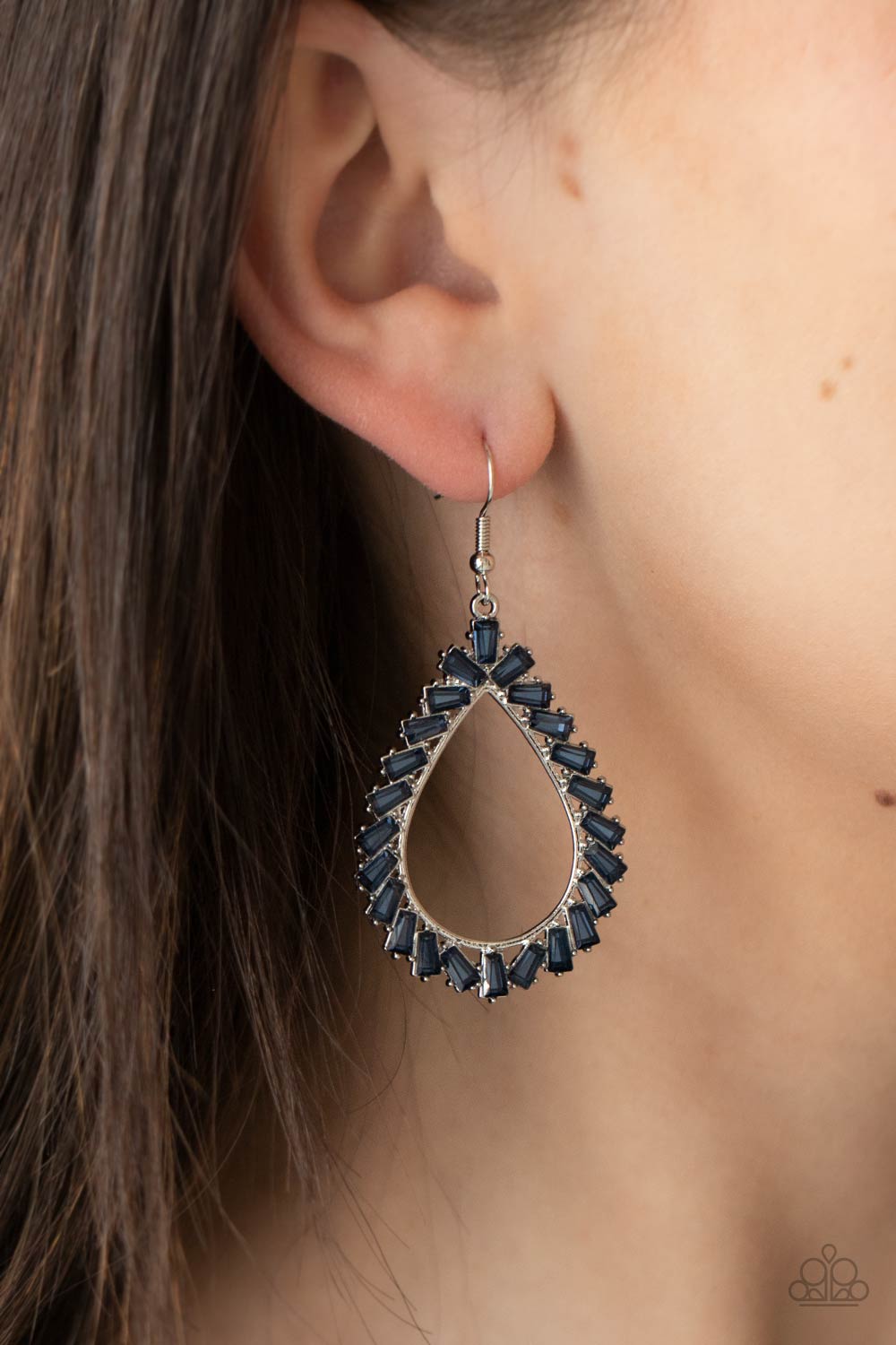 Stay Sharp - Blue earrings Paparazzi