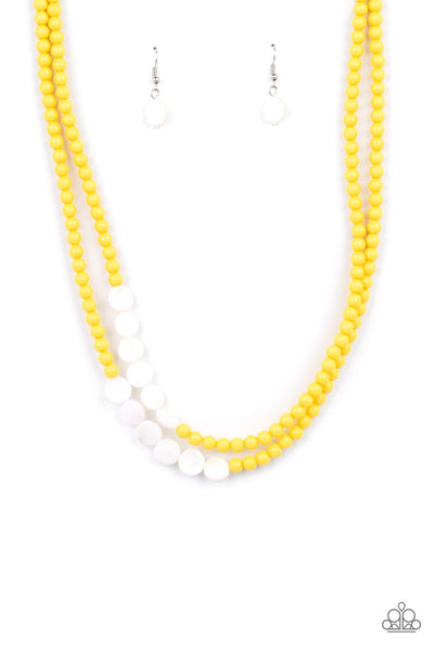 Extended STAYCATION - Yellow necklace Paparazzi