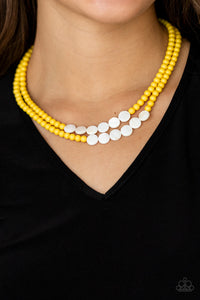 Extended STAYCATION - Yellow necklace Paparazzi