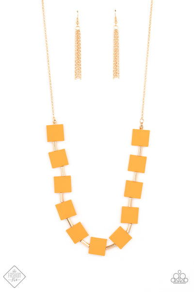 Hello, Material Girl - Orange necklace Paparazzi