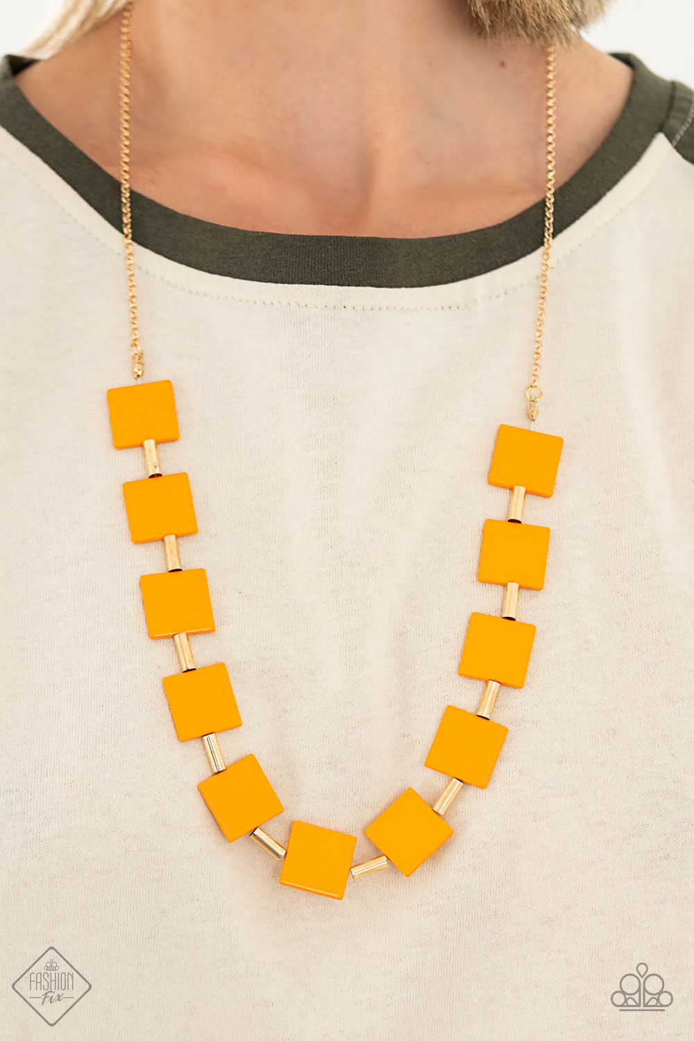 Hello, Material Girl - Orange necklace Paparazzi
