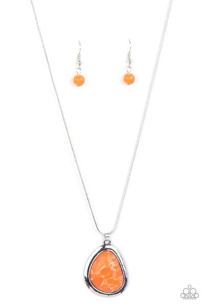 Canyon Oasis - Orange necklace Paparazzi