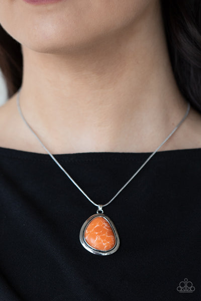 Canyon Oasis - Orange necklace Paparazzi